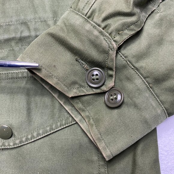 Vintage Field Jacket Mens L Green OG 107 1961 Vietnam M-65 Sateen USAF Coat - Picture 6 of 16